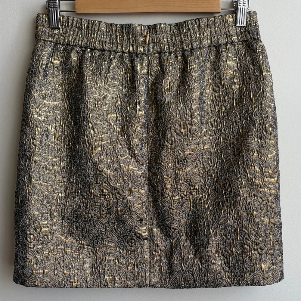Gold Textured Loft Pencil Skirt